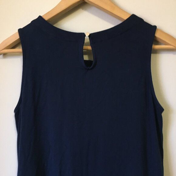 Cleo Open Cardigan Vest Abstract Tank Top Combo Keyhole Window Top - Picture 8 of 15